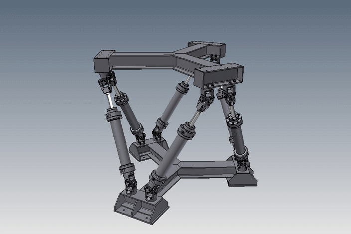 并联机器人octahedral-hexapod-mechanism-parallel-robot INV STP IGS STL